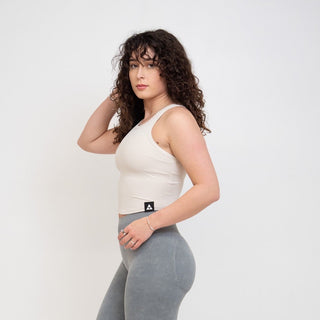 Sculpt Racer Top - Luna Beige
