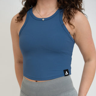 Sculpt Racer Top - Storm Blue