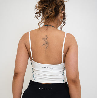Outlaw Flex Two Tone Tank - White and Green