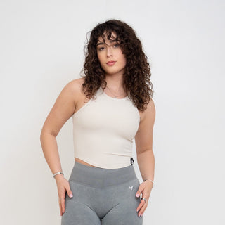 Sculpt Racer Top - Luna Beige